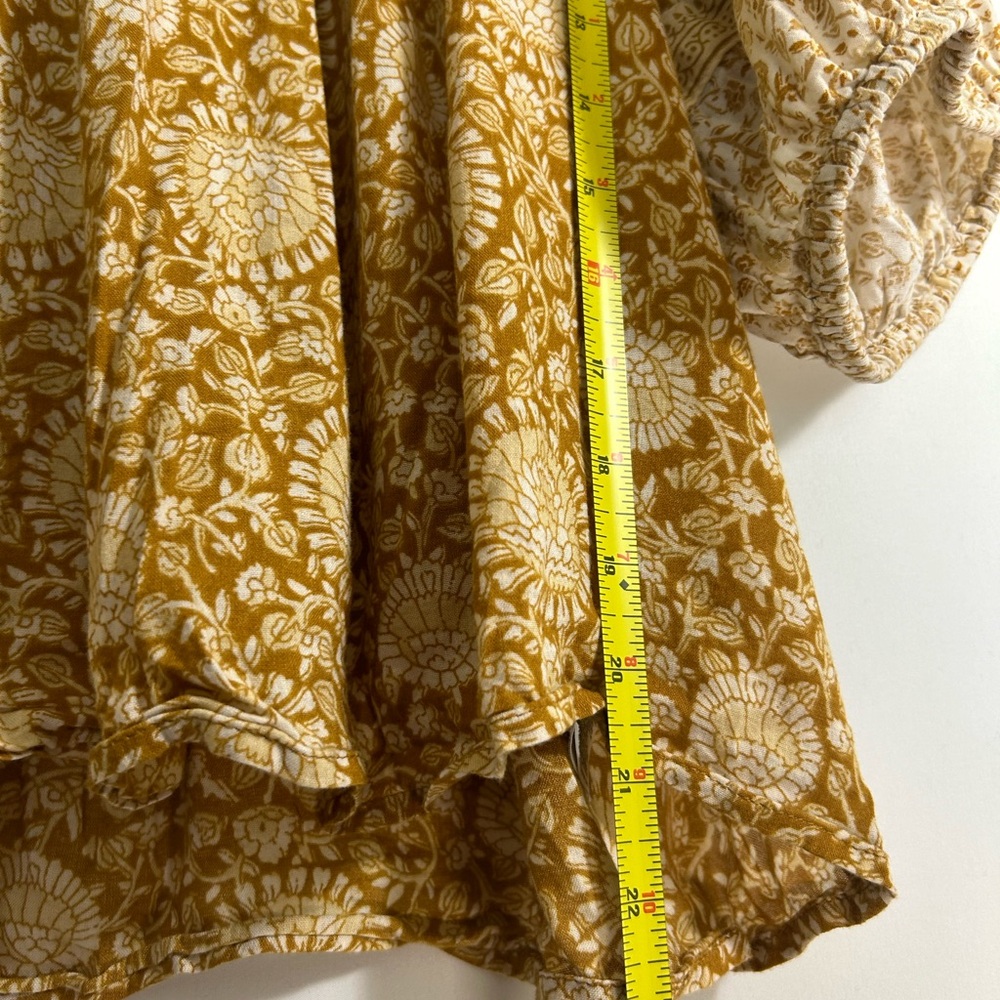 Old Navy Mustard Floral Blouse - Picture 7 of 7